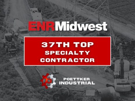 Graphic with the Engineering News-Record Midwest logo with an image of a utility construction site
