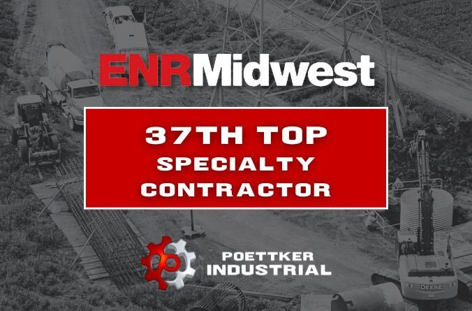 Graphic with the Engineering News-Record Midwest logo with an image of a utility construction site